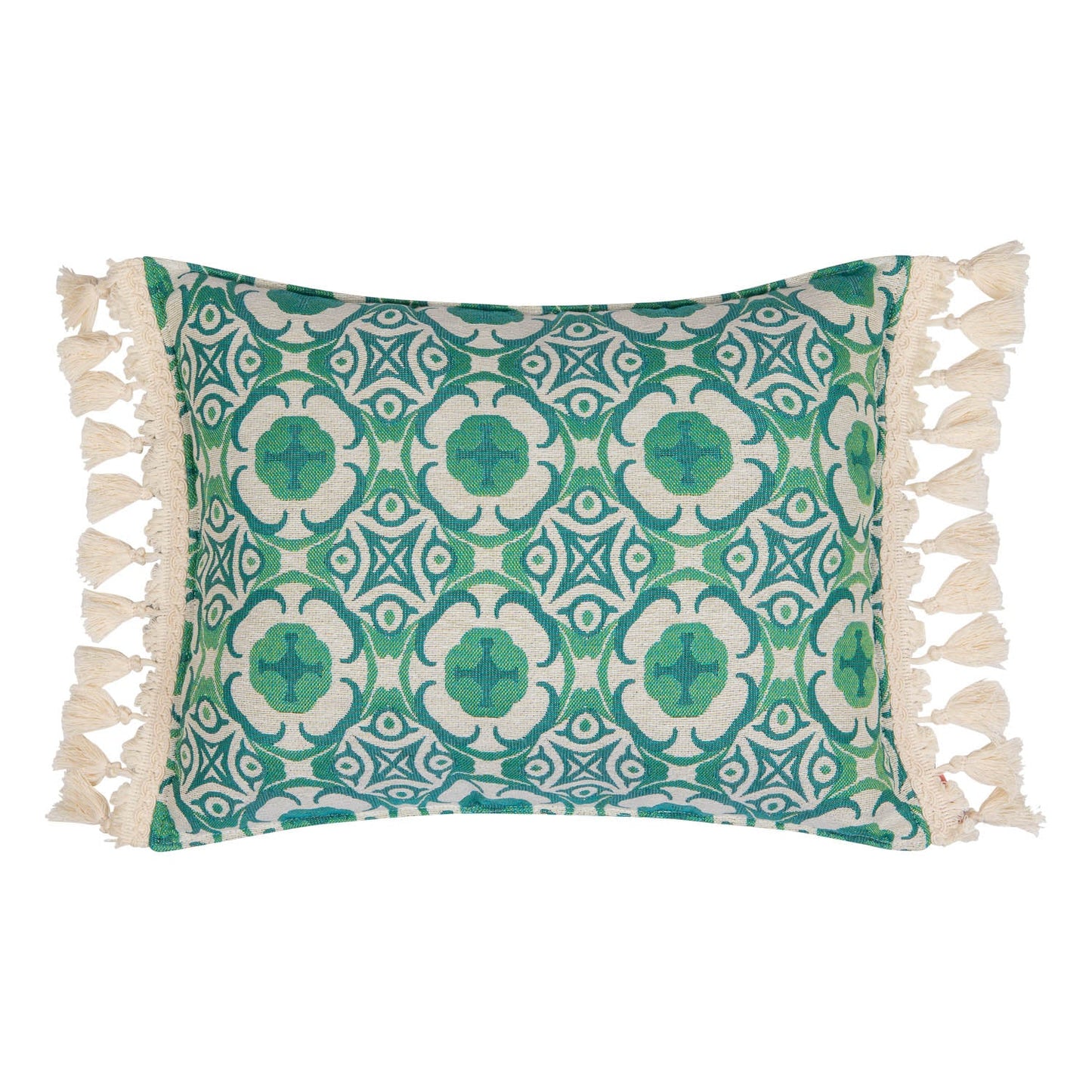 "Ocean Daisy" Pillow with Fringe