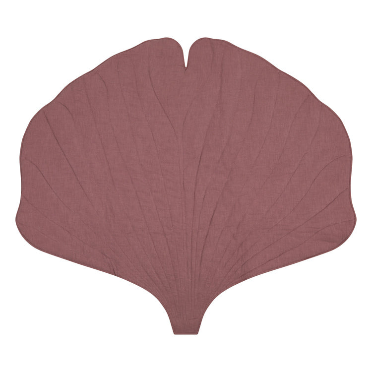 Linen “Dirty Pink” Ginkgo Leaf Mat