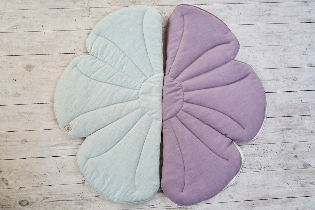 Linen "Lavender" Flower Mat