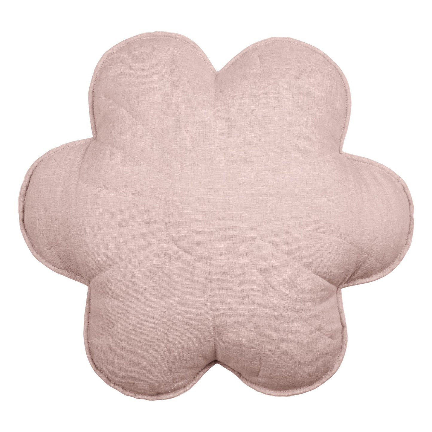 Linen "Powder Rose" Flower Pillow