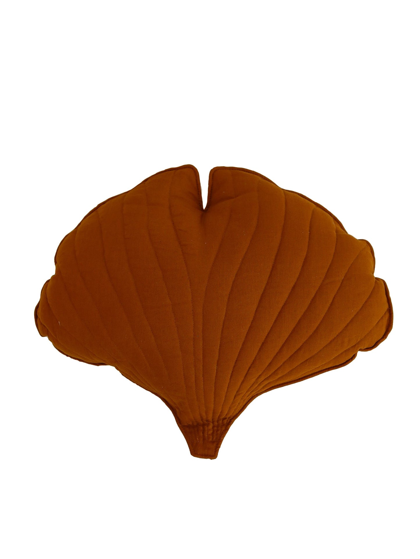 Linen “Caramel” Ginkgo Leaf Pillow
