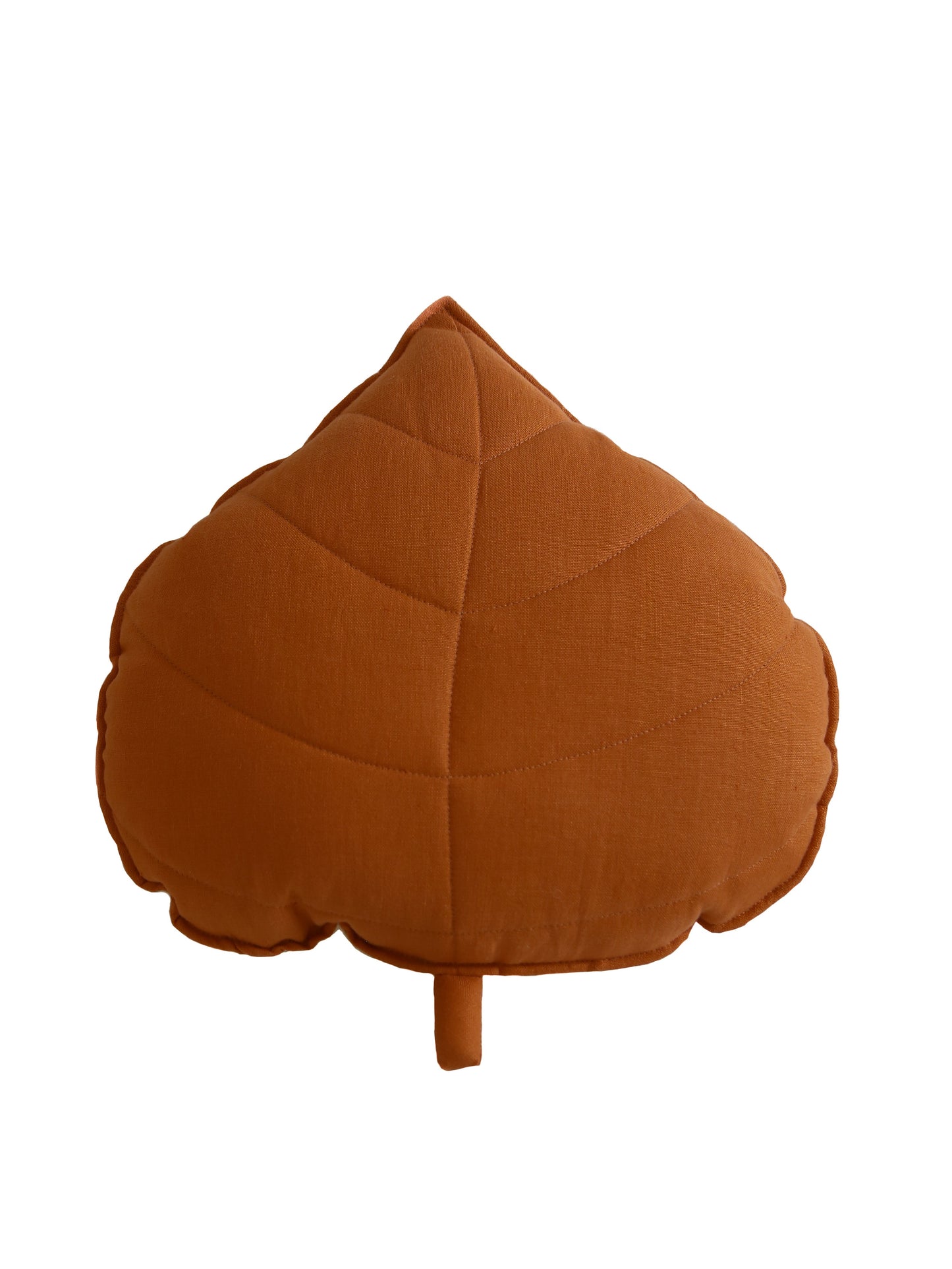 Linen “Caramel” Leaf Pillow