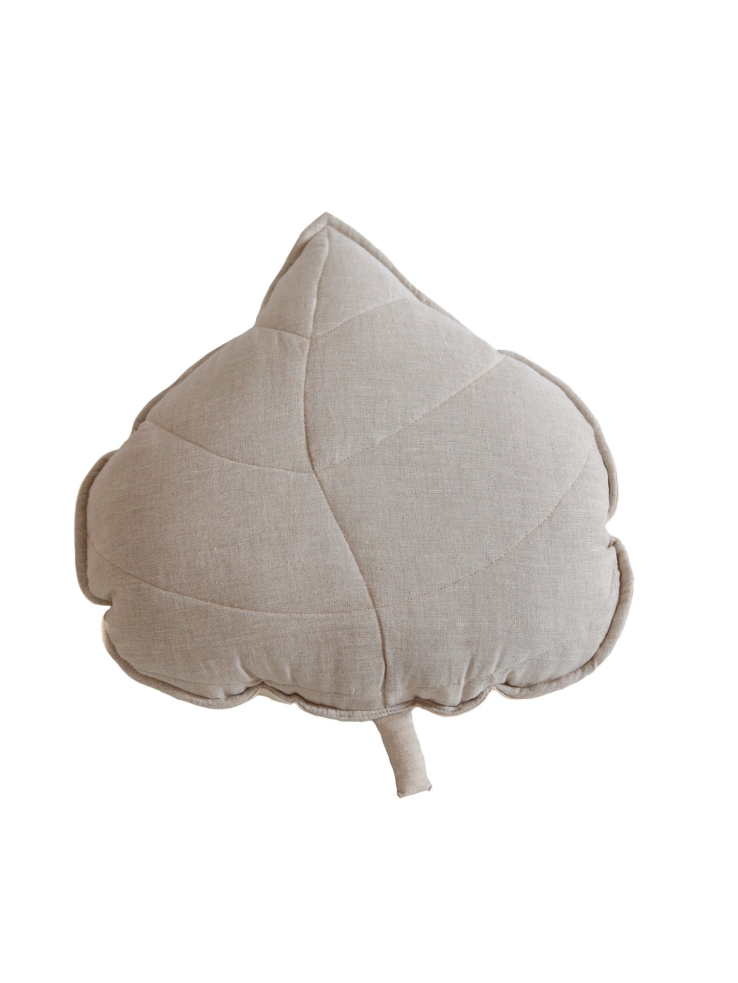 Linen “Sand” Leaf Pillow