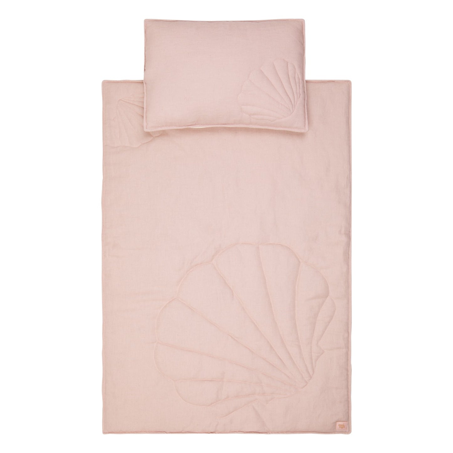 Linen "Powder Pink" Shell Child Cover Set