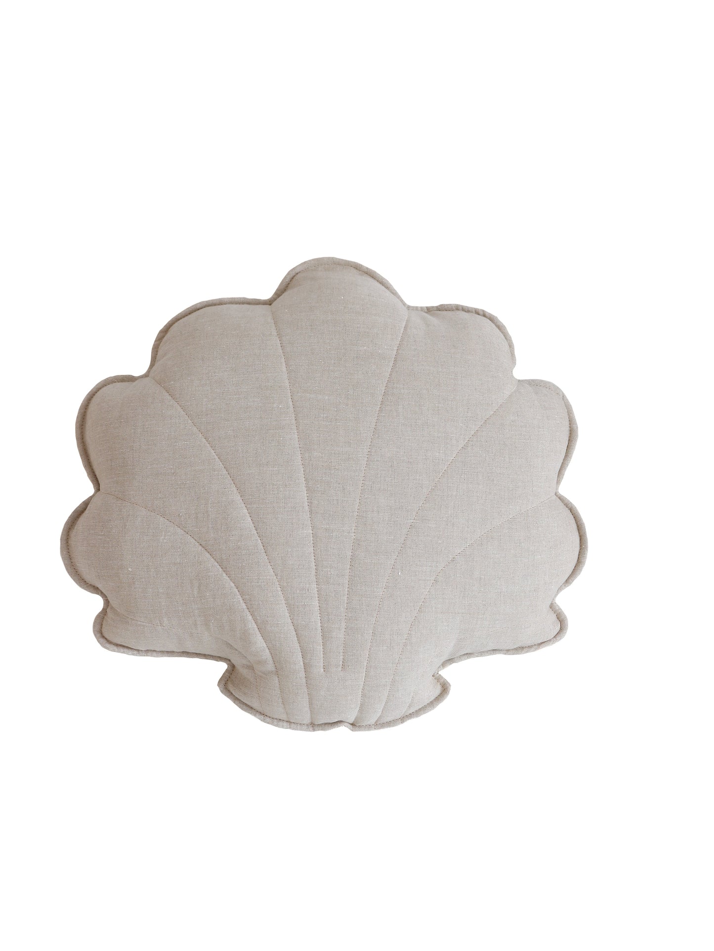 Linen "Sand” Shell Pillow