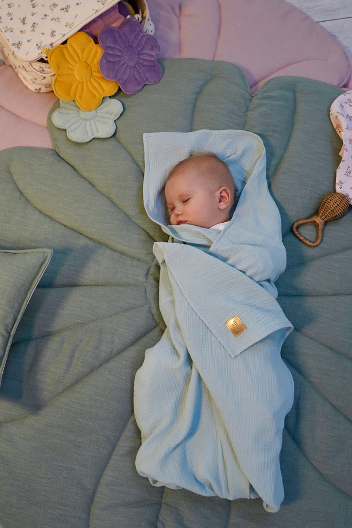 Muslin "Mint" Baby Swaddle Blanket