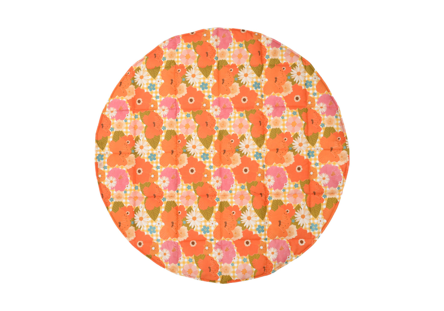 “Picnic with Flowers” Round Cotton Mat