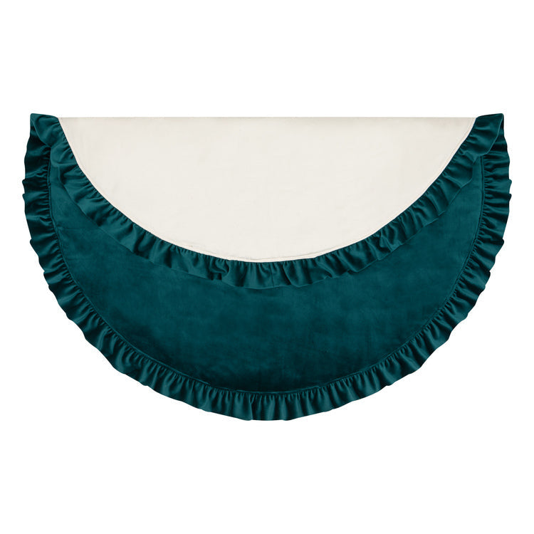Soft Velvet “Emerald” Mat with Frill