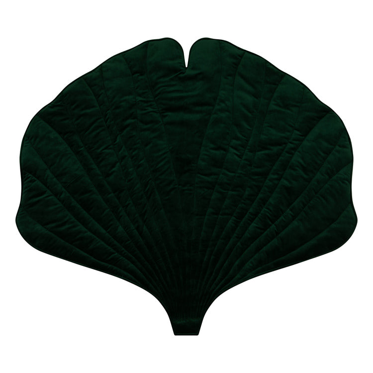 Velvet  “Green” Ginkgo Leaf Mat