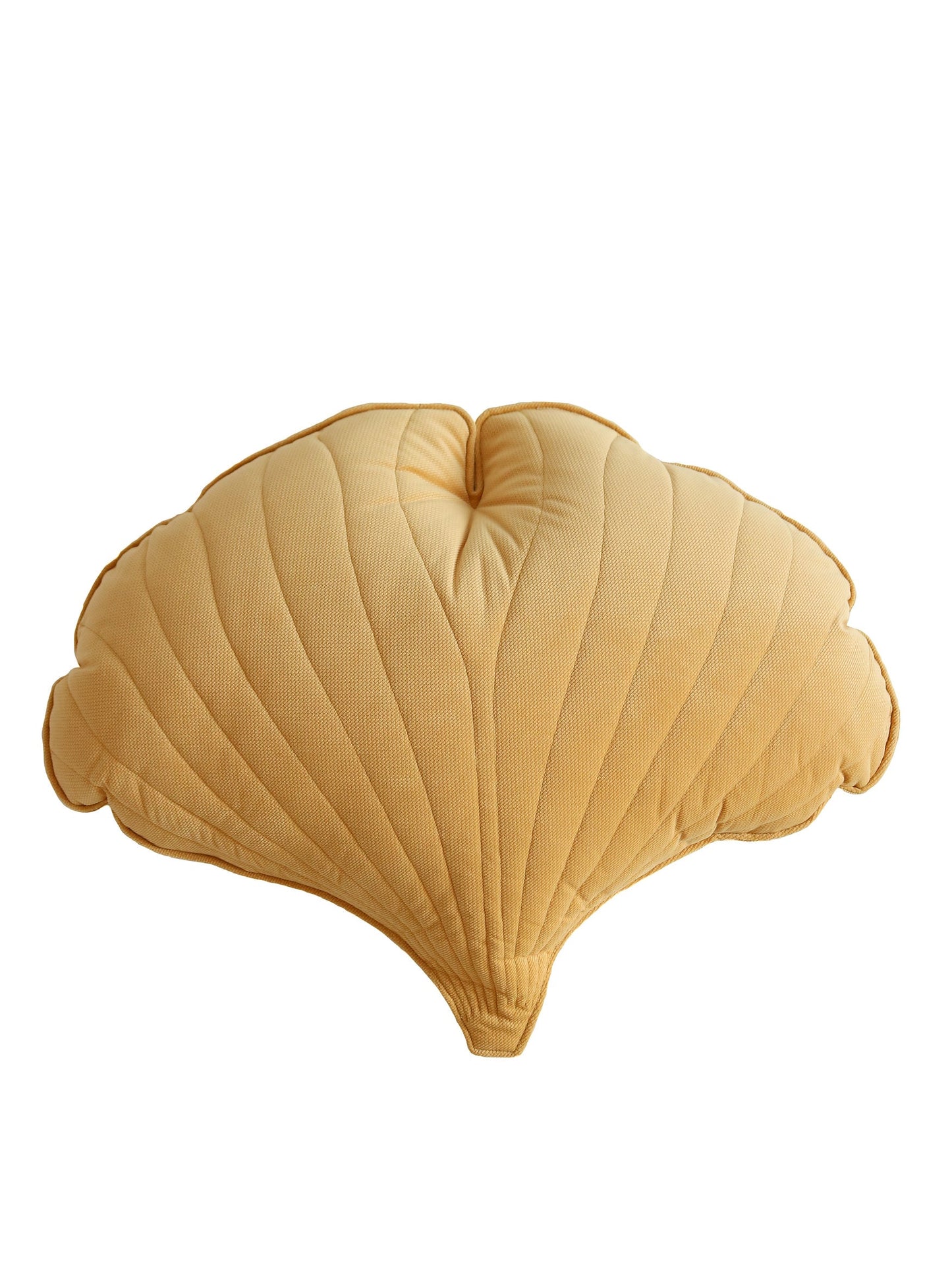 Velvet “Honey” Ginkgo Leaf Pillow