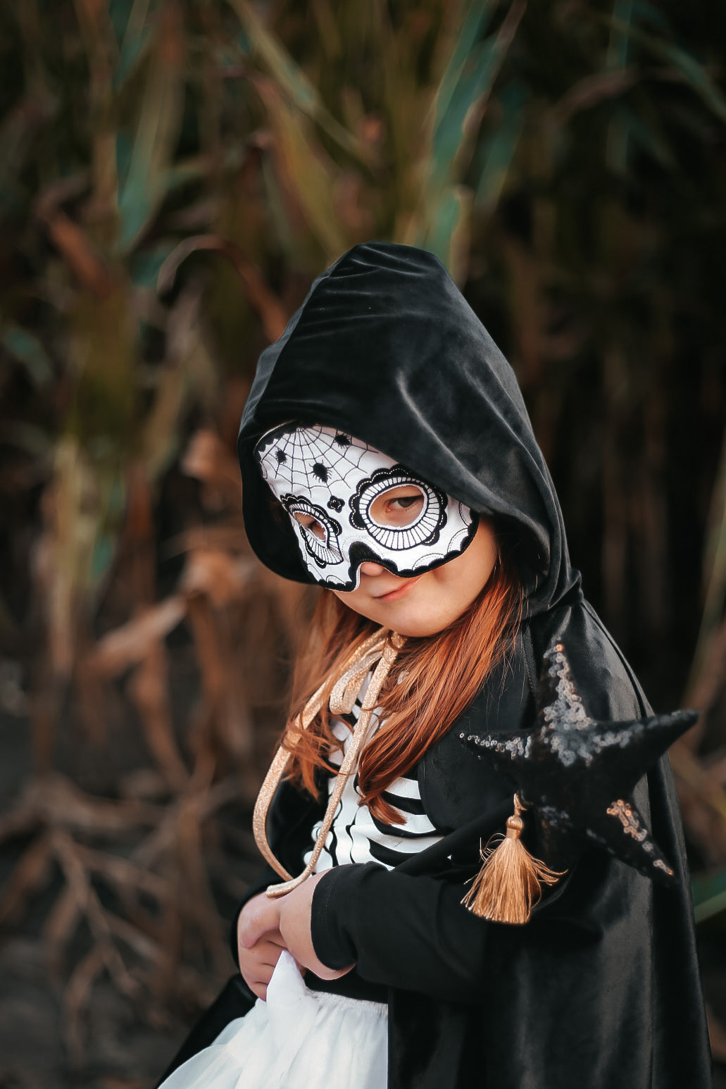 "Black Halloween" Skull Mask