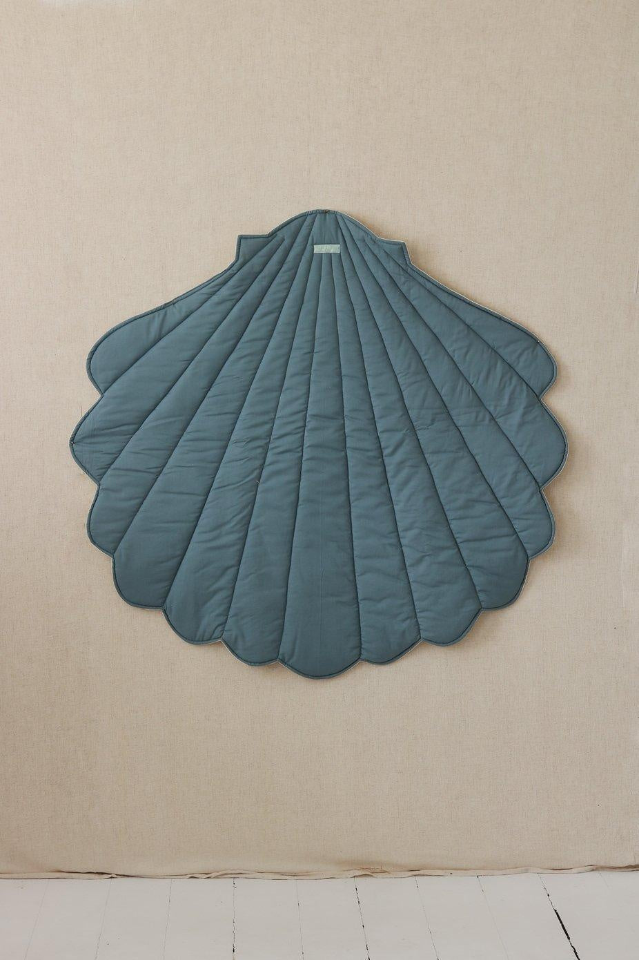 “Blue” Linen Shell Mat
