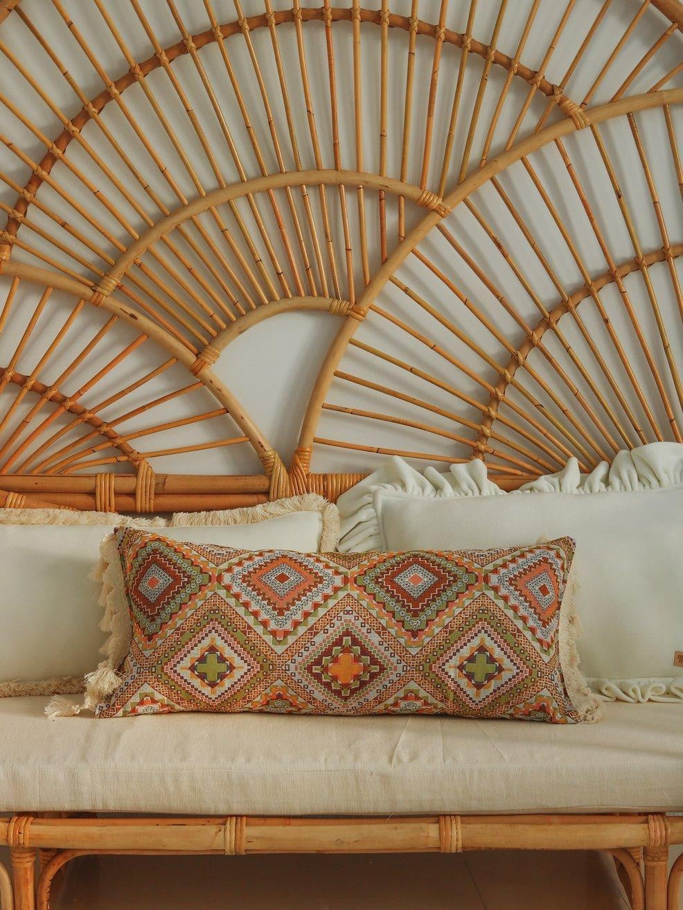 "Boho tribe" bolster with fringe - Moi Mili