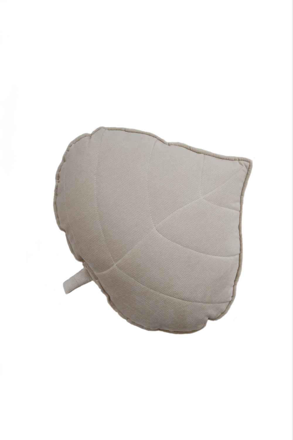 Velvet “Cream” Leaf Pillow
