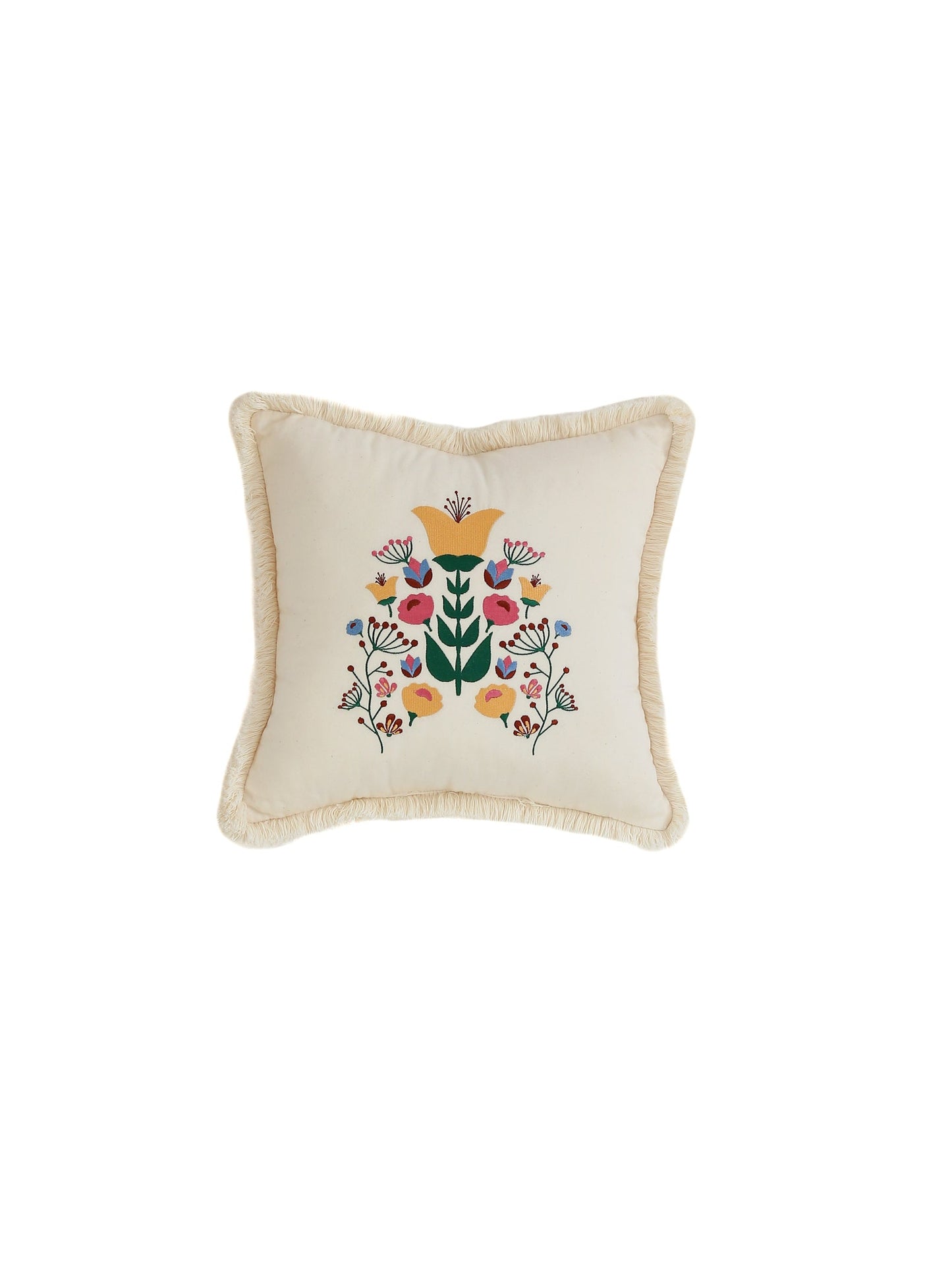 “Folk” Pillow with Embroidery