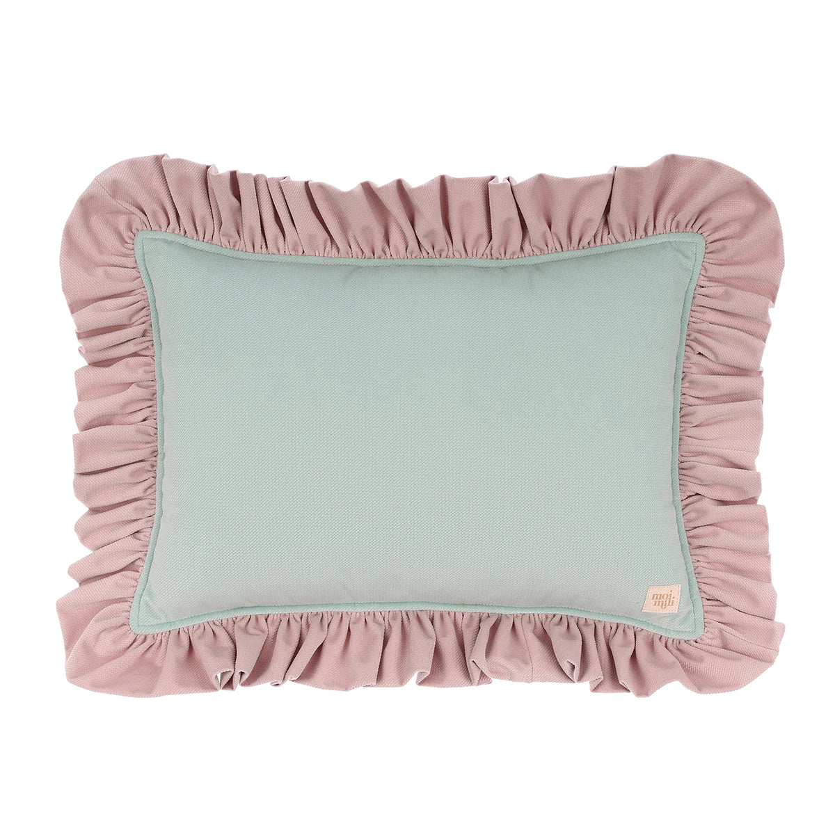"Strawberry matcha" Soft Velvet Pillow with Frill