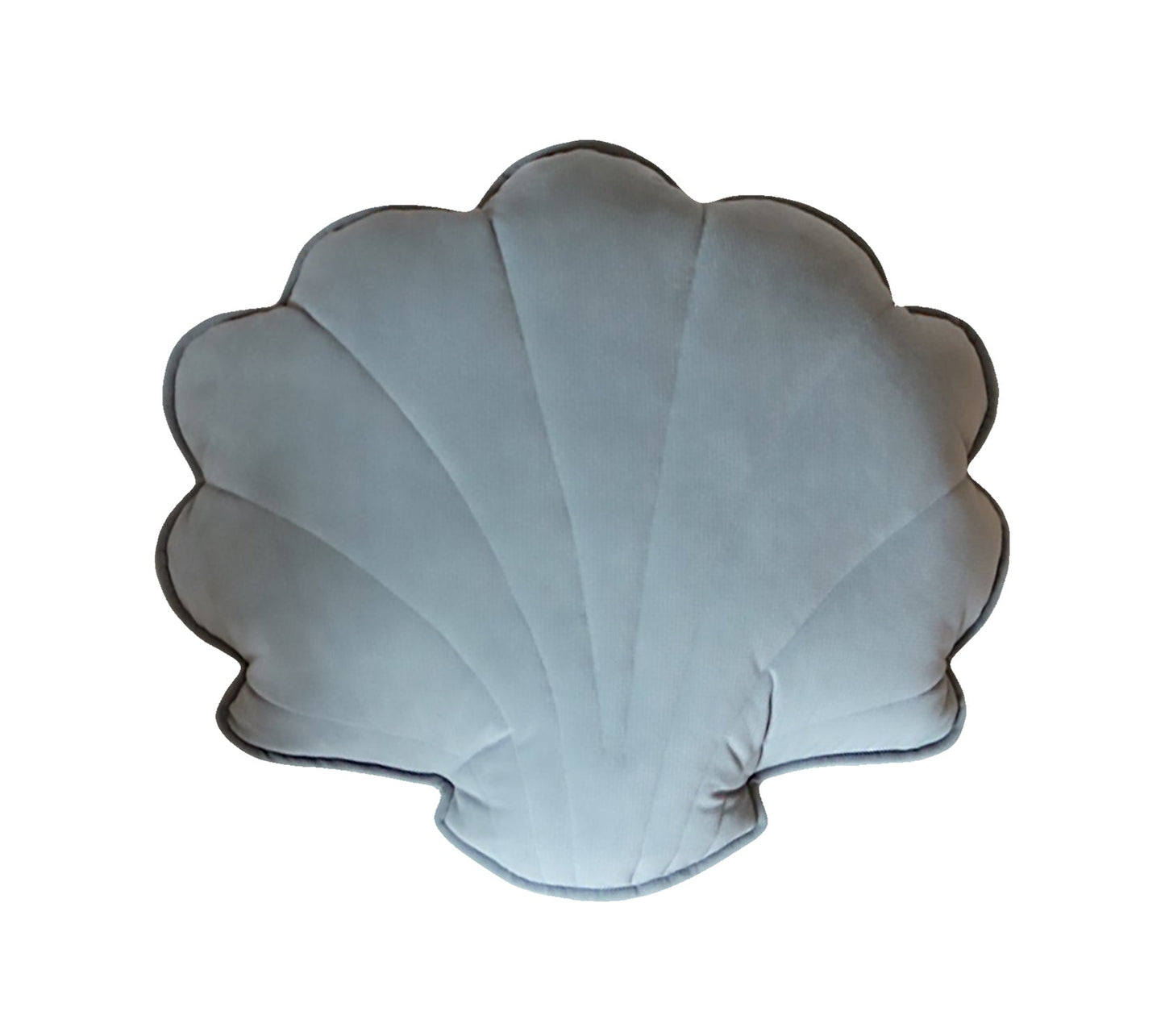 Large Velvet “Grey Mint” Shell Pillow
