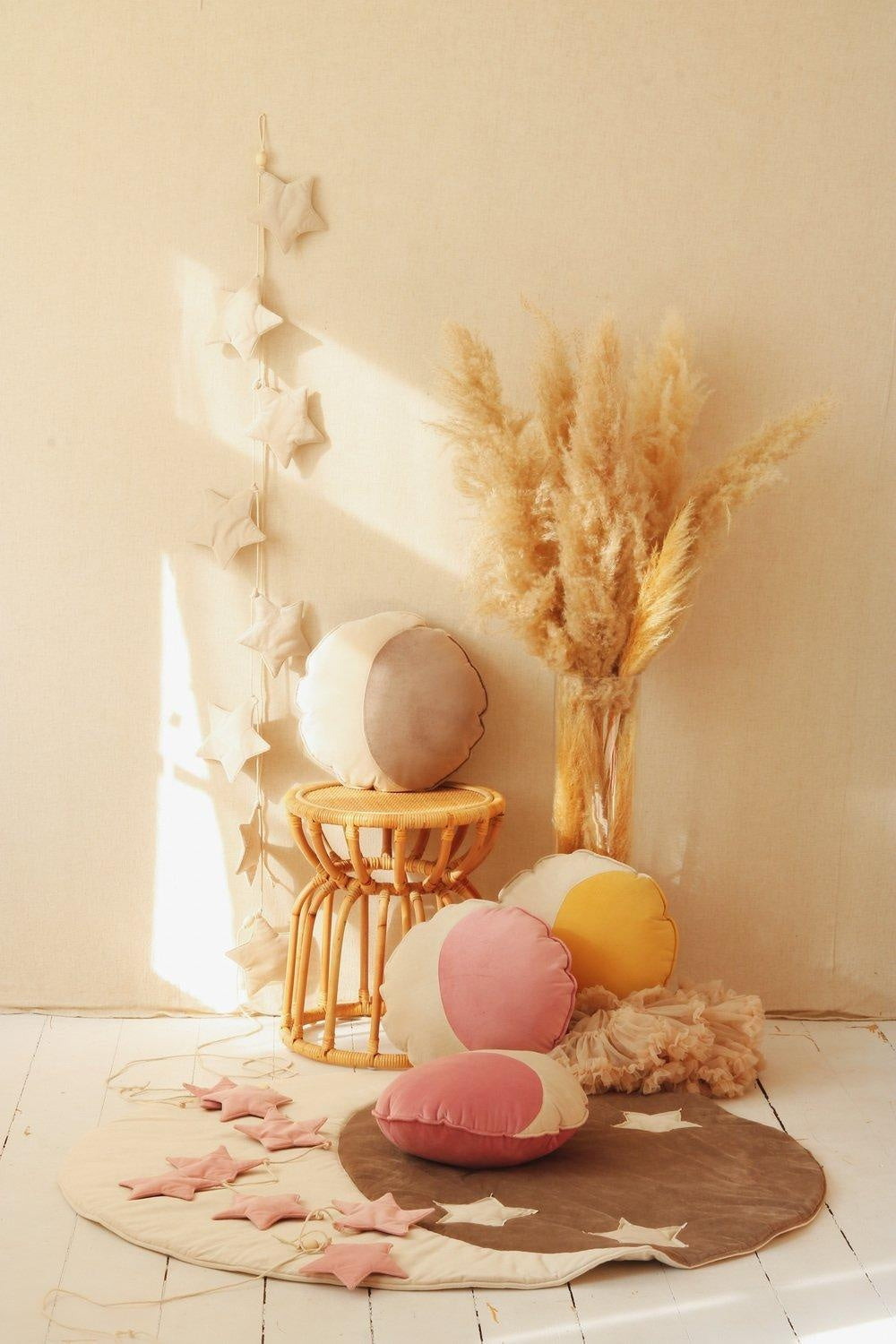 “It's late on Stinson Beach” Moon Cushion FOLLOW THE MOON - Moi Mili