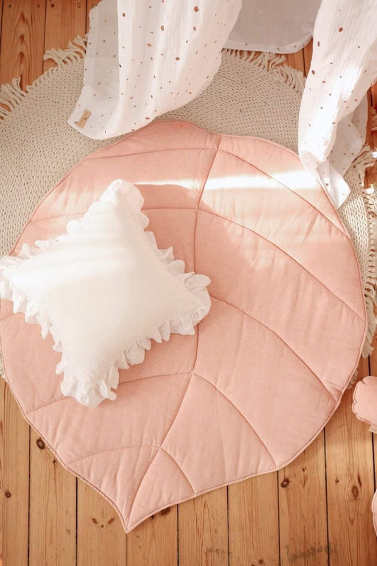 “Light Pink” Linen Leaf Mat