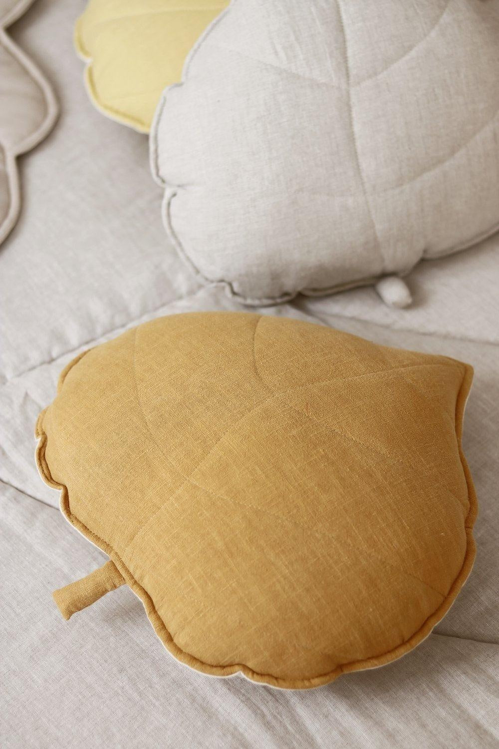 “Mango” Linen Leaf Pillow
