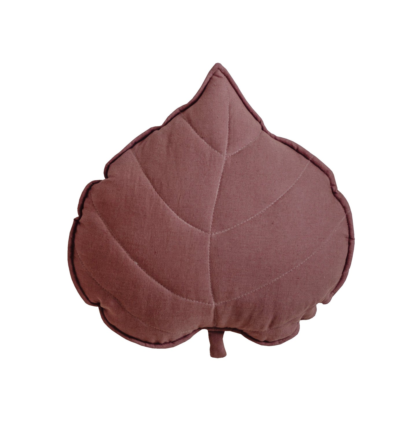 Linen “Marsala” Leaf Pillow