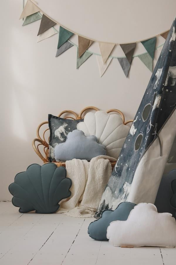 “Pigeon Grey” Linen Cloud Pillow