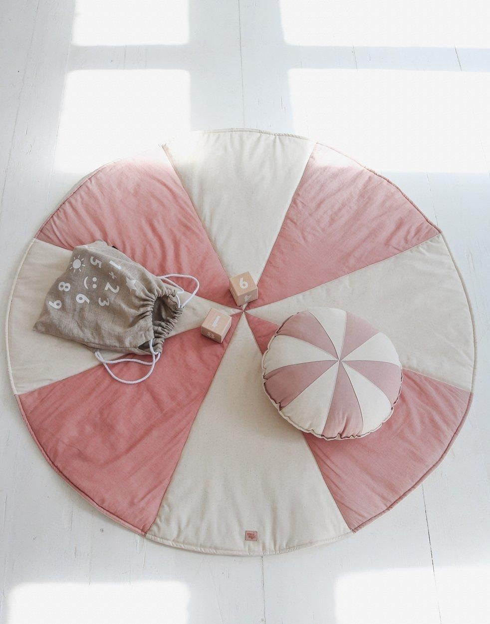 “Powder Pink Candy” Patchwork Pillow