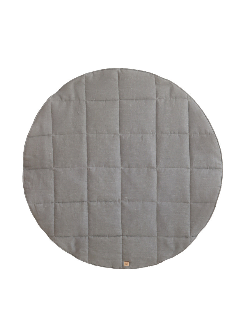 “Grey Linen” Round Mat