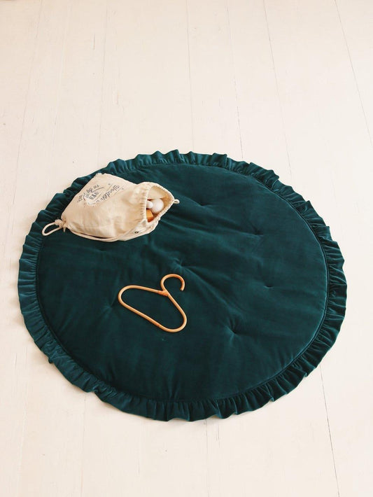 Soft Velvet Mat with Frill “Emerald” - Moi Mili