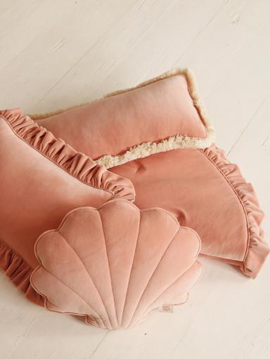 Soft Velvet Shell Cushion “Apricot” - Moi Mili