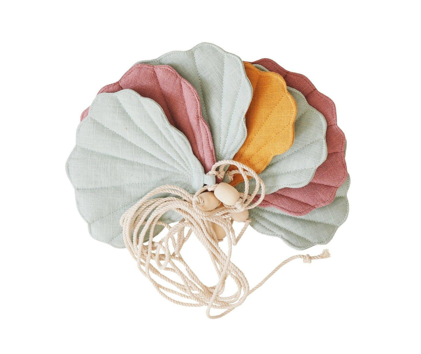 “Summerwind” Linen Garland with Shells - Moi Mili